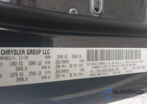 2015 Jeep Grand Cherokee Limited из США, поврежденный, VIN 1C4RJFBG0FC704546